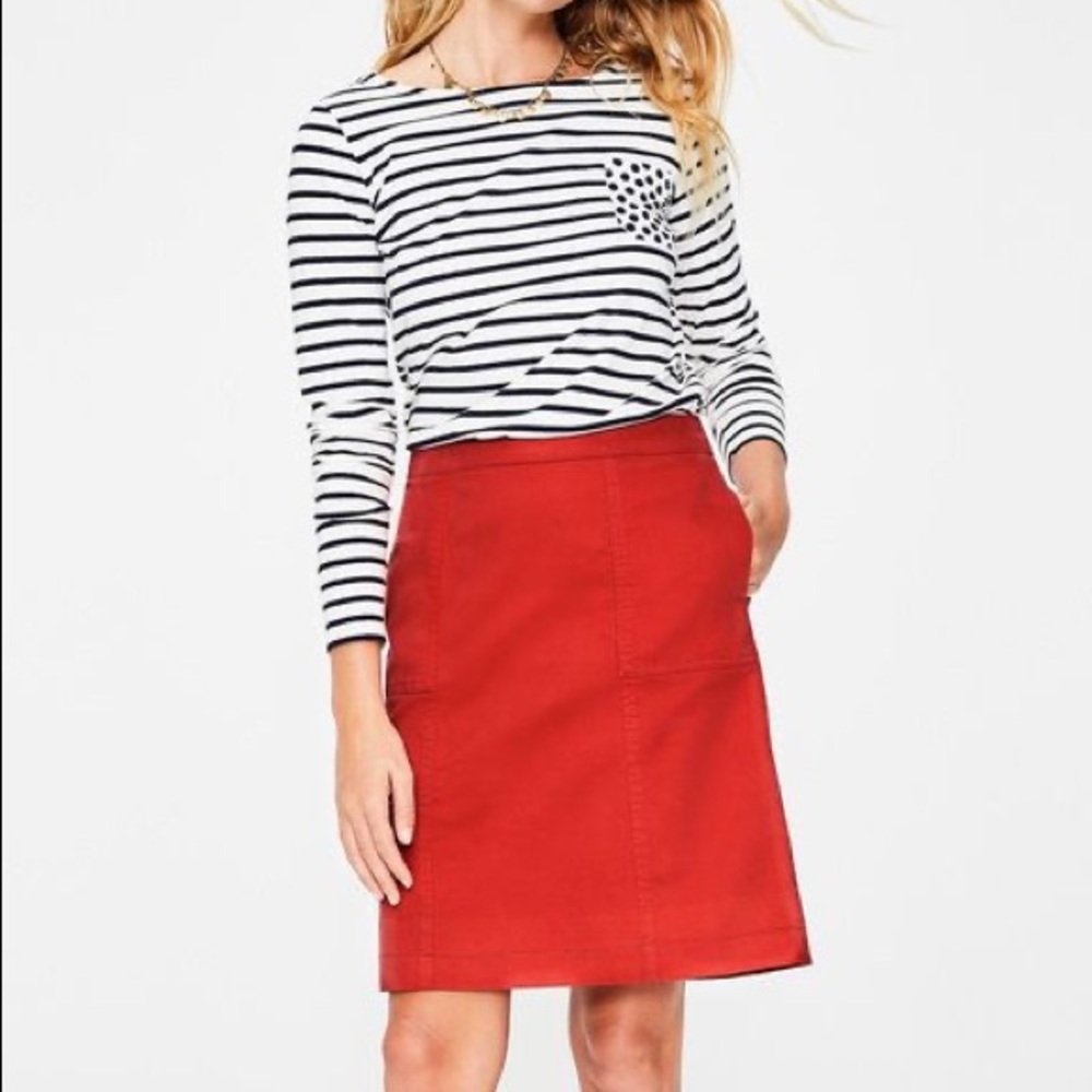 Boden Helena Chino Skirt US 10